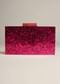 Magenta Pink Box Clutch With Shimmer Glitter All Over Online - Kalki Fashion