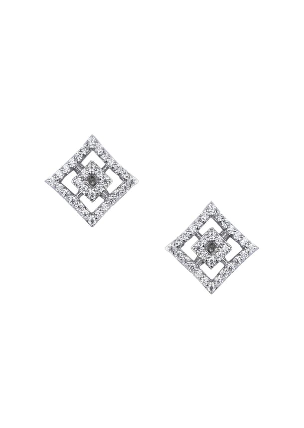 92.5 Sterling Silver Geometric Pendant Necklace Set