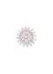 92.5 Sterling Silver Ring with Faux Diamonds In a Floral Design