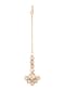 Gold Kundan Linear Maang Tikka With Uncut Polki Stones