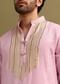 Pink Gold Sequin Work Kurta Pant Set