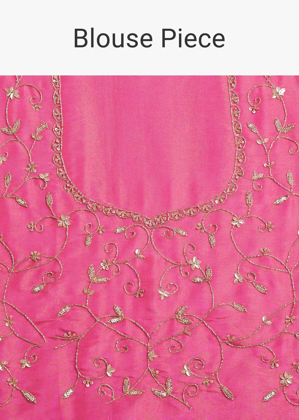 Pink Ombre Tissue Saree With Woven Butti and Scallop Border