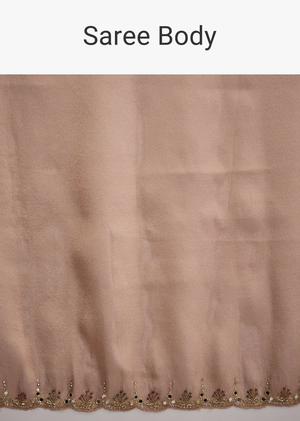 Pink Tissue Saree With Cutdana And Mirror Embroidery