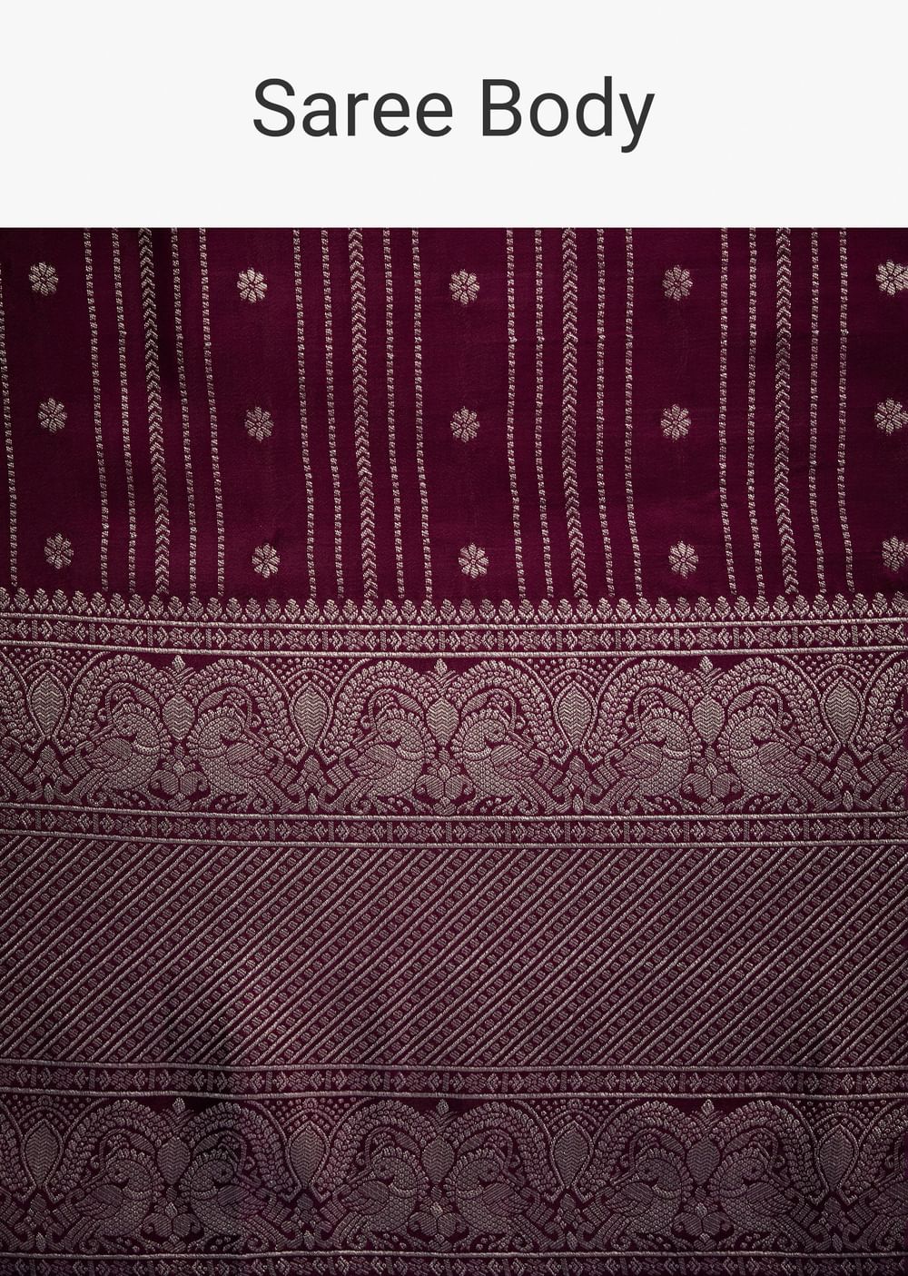 Purple Dola Silk Saree With Zari Woven Floral And Geometric Patterns