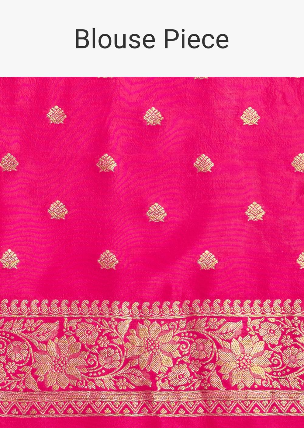 Rani Pink Dola Silk Saree With Zari Woven Detailing