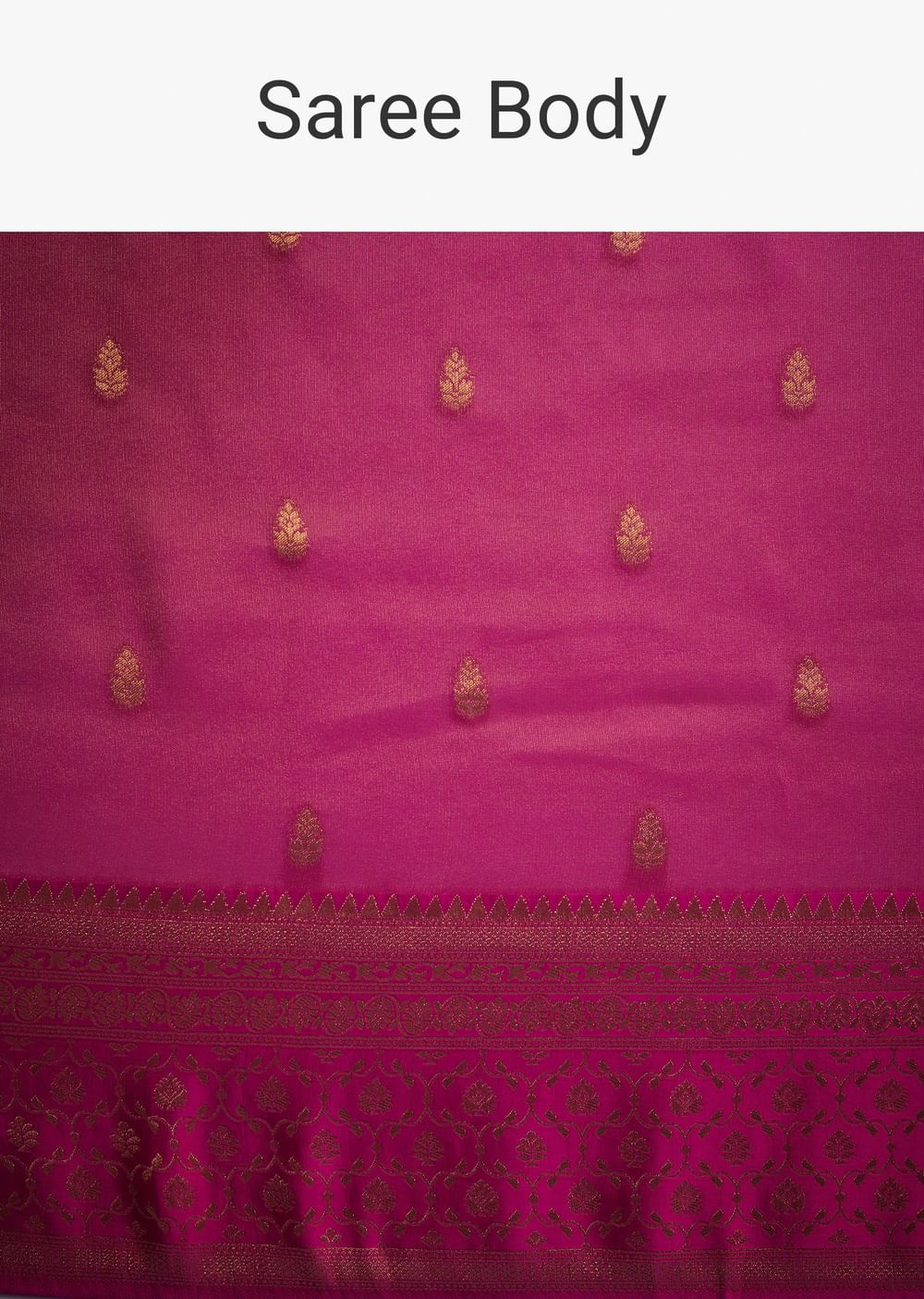 Rani Pink Tissue Silk Saree With Butti Work