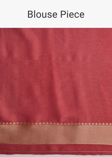 Punch Pink Dola Silk Saree With Zari Accents On Pallu And Border Punch Pink Dola Silk Saree With Zari Accents On Pallu And Border