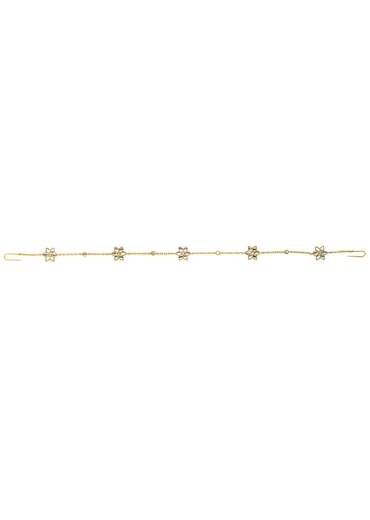 Gold Phool Sitara Maatha Patti With Mirror Polki