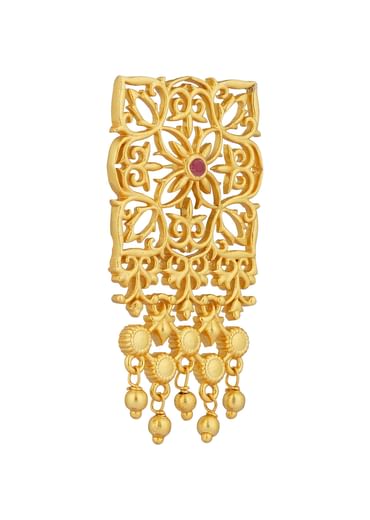 Antique Gold Eternal Enigma Stud Earrings With Zircon Accents