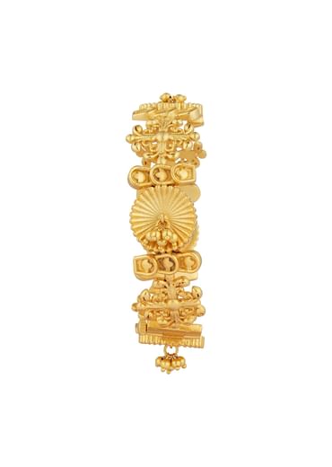 Antique Gold Bangle With Ornamental Motifs