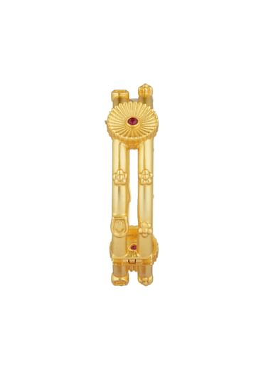 Antique Gold Bangle With Motifs And Zircon Details