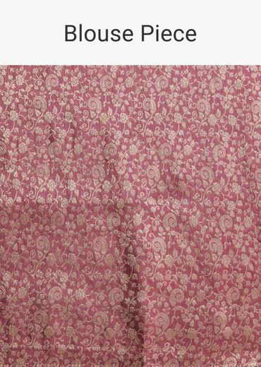 Onion Pink Dola Silk Saree With Zari Motifs Pallu