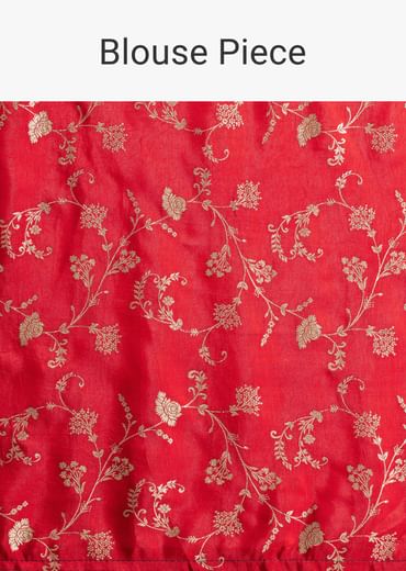 Peacock Blue Dola Silk Brocade Saree With Gotapatti Border