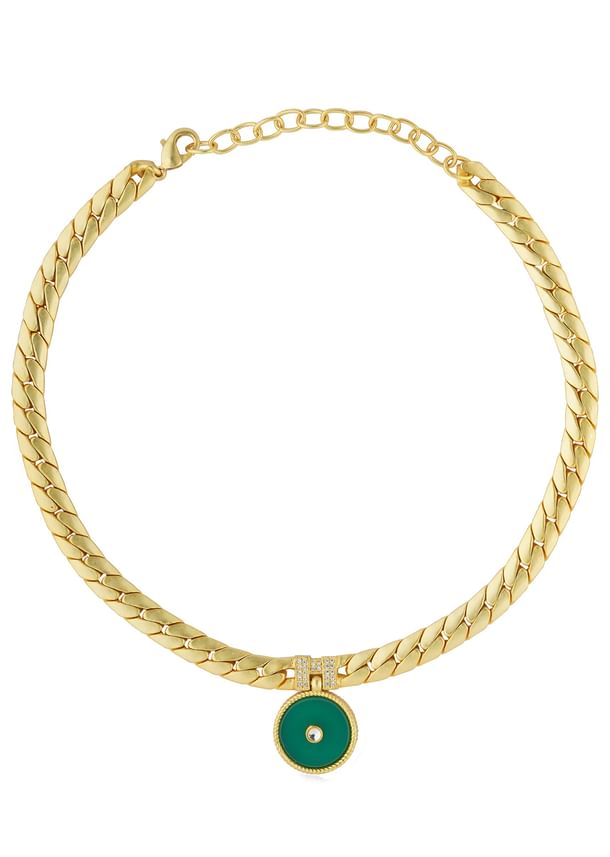 Green Onyx Link Necklace Green Onyx Link Necklace