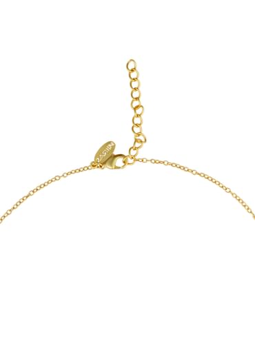 Gold Multi Navratan Lariat Necklace