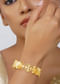 Antique Gold Bangle With Ornamental Motifs