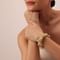 Aqua Bangle With Studded Kundan And Meenakari Detail