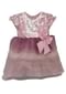 Baby Pink Dress With Pleated Net Frill And Sequins Bodice By Fayon Kids