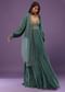 Jade Green Festive Anarkali Suit In Crepe