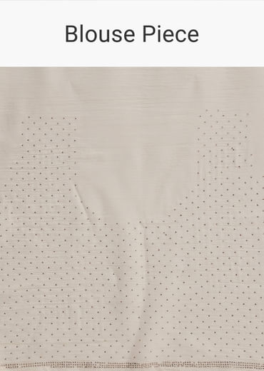 Beige Chiffon Saree with Resham Floral Cutwork