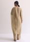 Beige Silk Kurta Pant Set With 3D Floral Work