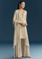Beige Tissue Sharara Suit With Zardosi And Resham Embroidery