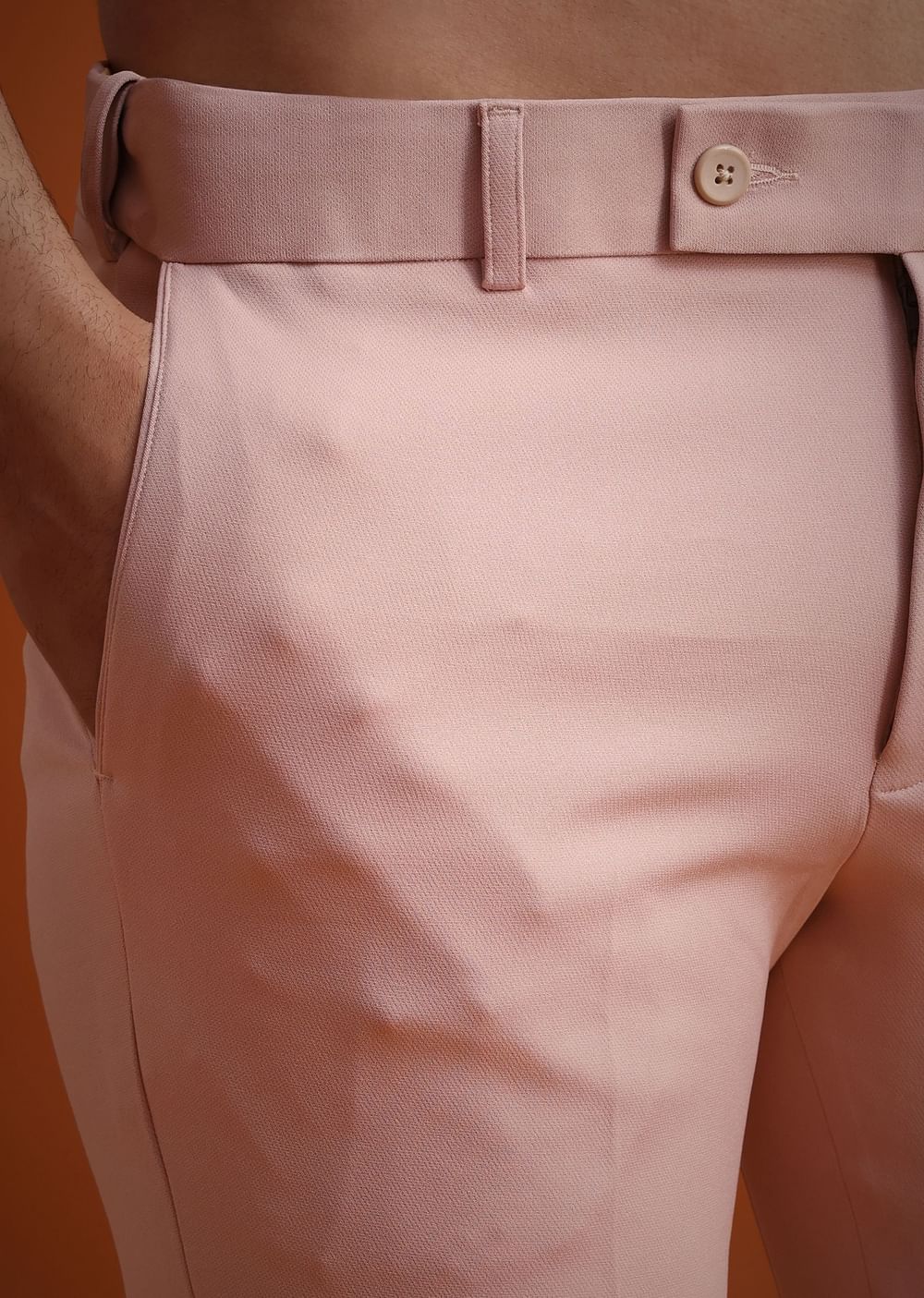 Beige Tuxedo And Pant Set With Cutdana Embellishments
