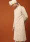 Beige White Sherwani Set In Silk With Threadwork