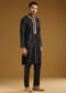 Black Banarasi Silk Kurta Set For Men With Aari And Zardosi Work