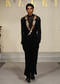 Black Indo Western Suit For Men With Stone Embroidery
