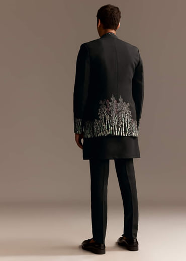 Black Jodhpuri Kurta Set