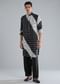 Black Modal Kurta Set With Bandhani And Shibori Prints