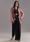 Black Organza Jacket and Satin Dhoti Palazzo Set With Zardosi Embroidery