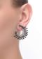 Black Stone Studded Fancy Curved Earrings With Bugle Beads And Stones Online - Kalki Fashion