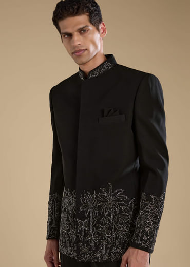 Black Velvet Jodhpuris with Cutdana Work