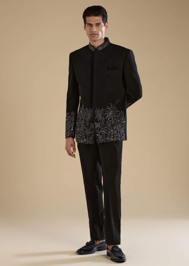 Black Velvet Jodhpuris with Cutdana Work