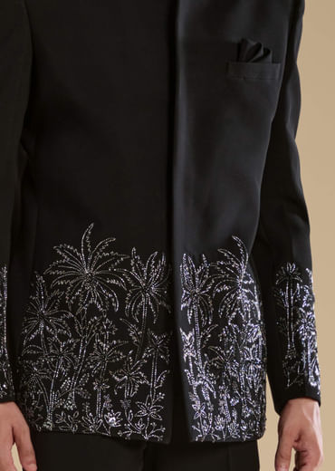 Black Velvet Jodhpuris with Cutdana Work