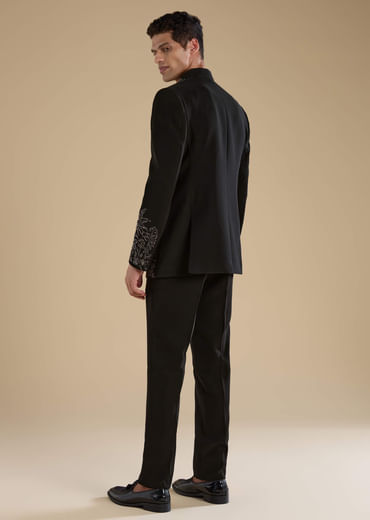 Black Velvet Jodhpuris with Cutdana Work