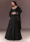 Black Organza Lehenga Set