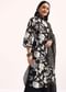 Black Abstract Printed Chanderi Kurta Palazzo Set