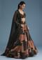 Black And Copper Lurex Glitter Lehenga Set With Fancy Choli