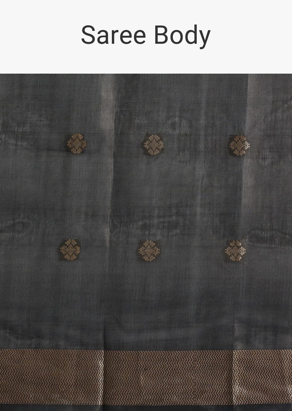 Black Colorblock Spun Silk Saree With Woven Butti Work