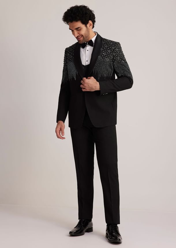 Black Embellished Tuxedo