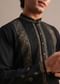 Black Hand Block Printed Kurta Set With Foil Work