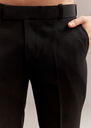 Black Indo Western Set For Men With Multicolour Embroidery