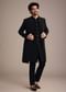 Black Indowestern Suit With Poth Work