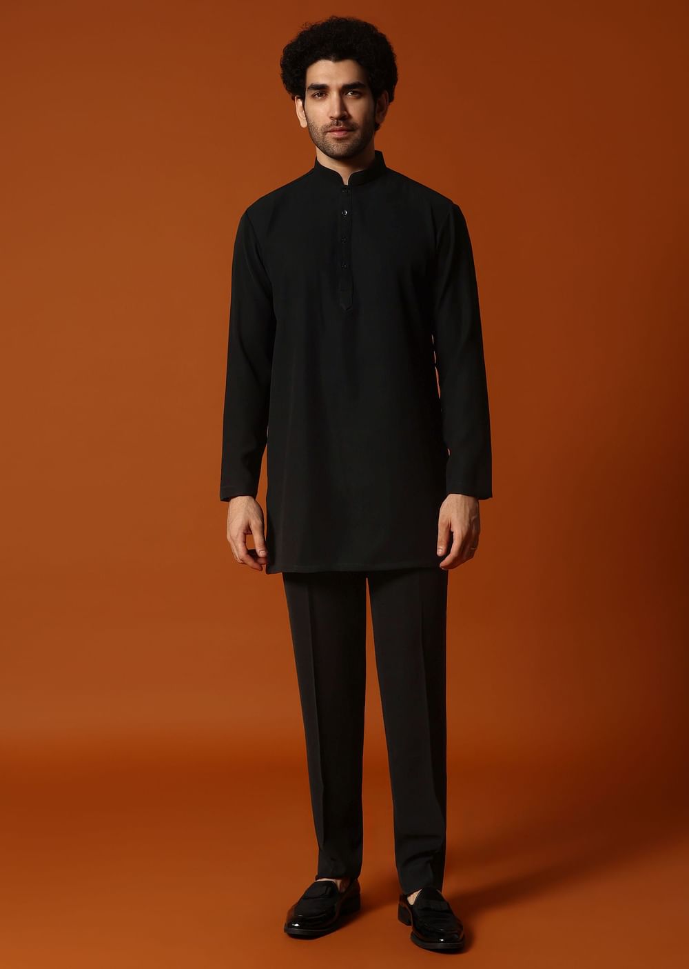Black Jodhpuri Set In Resham Work For Men