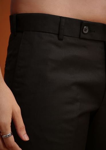 Black Jodhpuri Set With Pocket Square