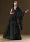 Black Lehenga Choli Set With Attached Dupatta
