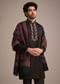 Black Silk Blend Hand Work Kurta Dupatta Set